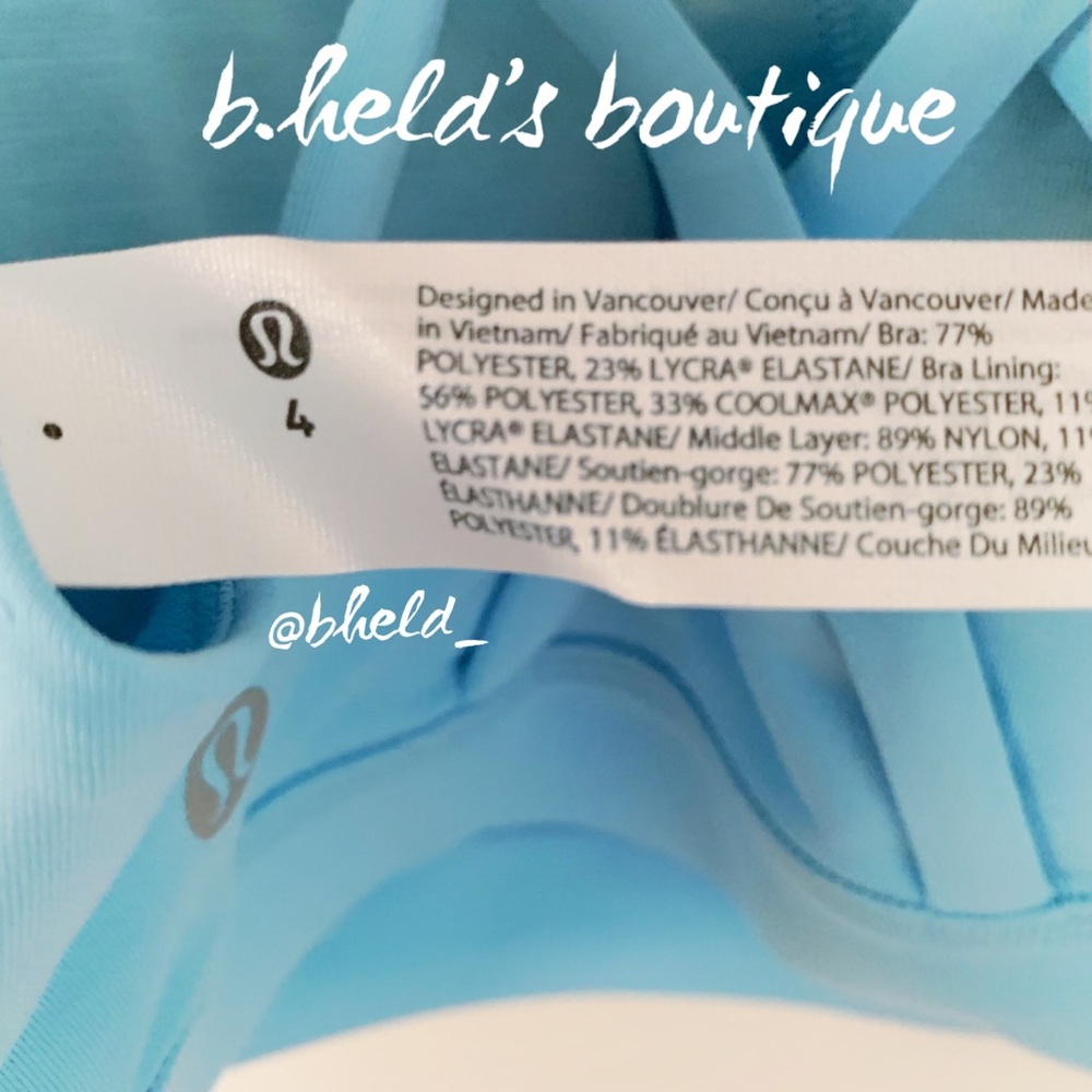 lululemon Energy Bra in Blue Chill (Pastel Blue) Size 4 Brand New NWT - Picture 10 of 15